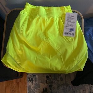 Lululemon size 2 skirt with liner. Yellow. New. Never been worn with tags